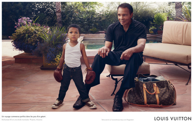 Mood of the day: Мохаммед Али с внуком в рекламе Louis Vuitton