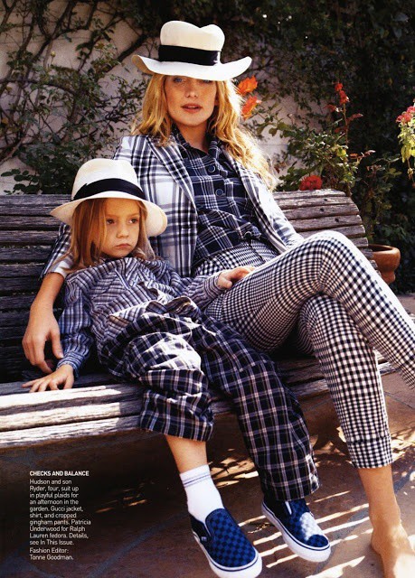 Mood of the day: Кейт Хадсон с сыном в Harper's Bazaar