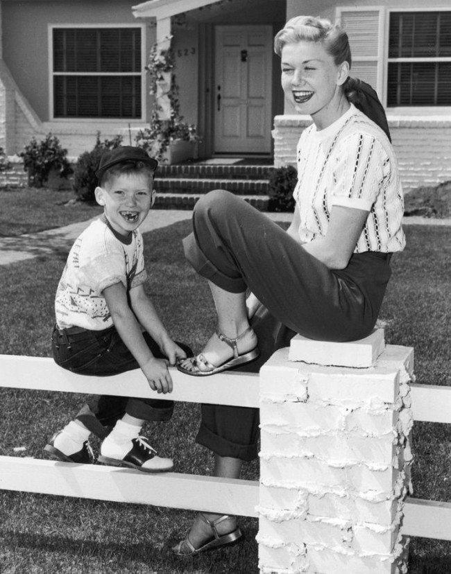 Flashback: Дорис Дэй с сыном Тэрри, 1949