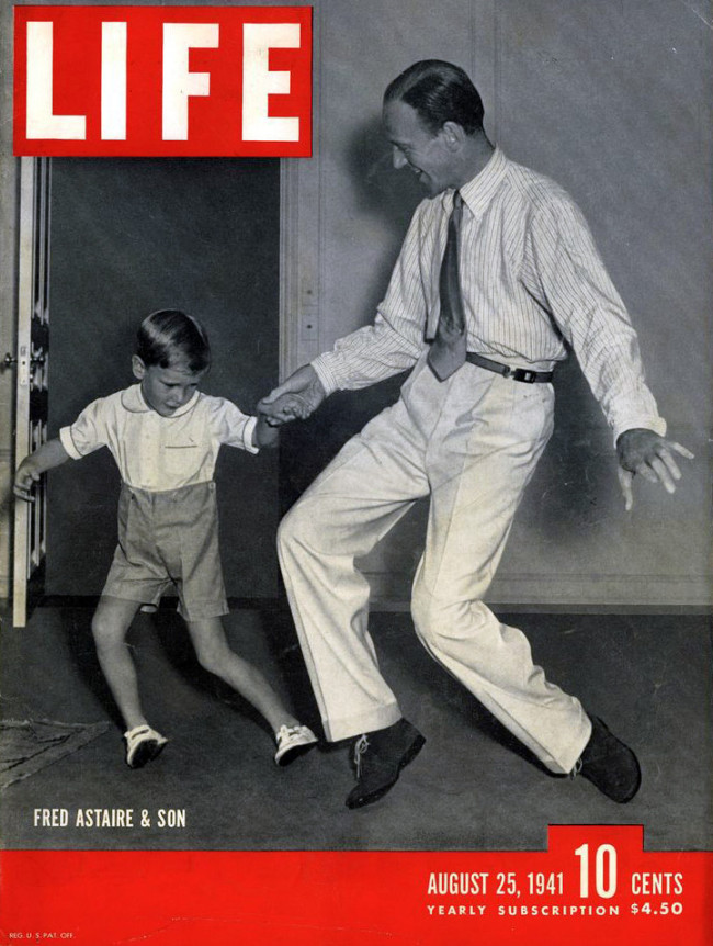 Flashback: Фред Астер с сыном Фредом Астером младшим на обложке Life, 1941 год
