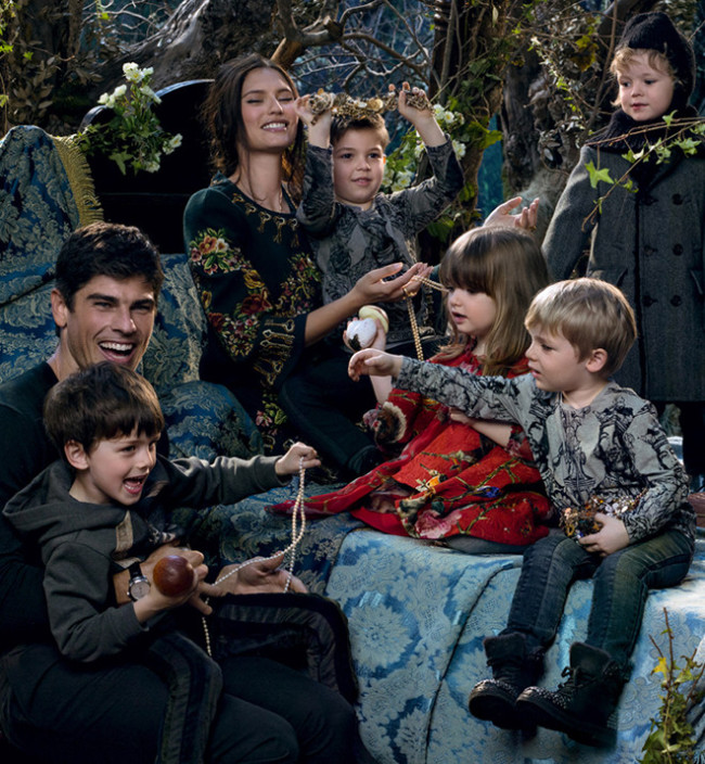 Бьянка Балти в осенне-зимней кампании Dolce & Gabbana Children