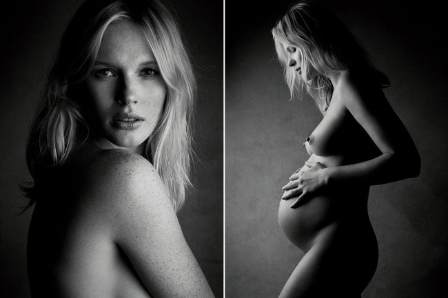 Топ-модель Анна Вялицына снялась обнаженной на 7 месяце беременности для журнала Vogue