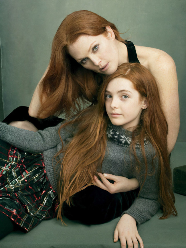 Mood of the day: очаровательные рыжие волосы Джулианны Мур и её дочки Лив
