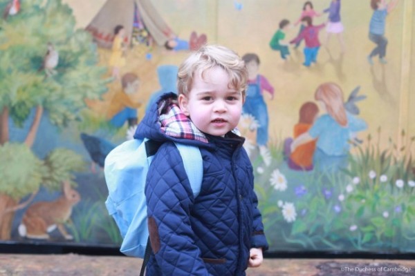 Первый день принца Джорджа в детском саду