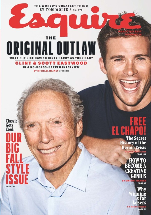 Mood of the day: 86-летний Клинт Иствуд с сыном на обложке Esquire