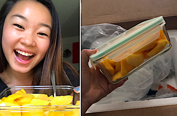 Папа отправил дочке забытое манго по почте