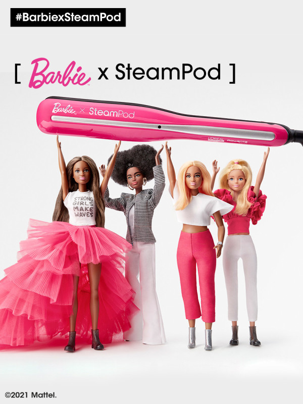 Barbie x Steampod от  L’Oréal Professionnel: 
лимитированная версия стайлера 
в розовом цвете